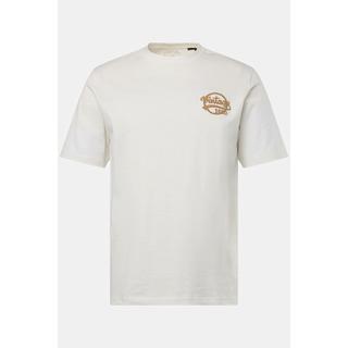 JP1880  T-shirt con ricamo vintage sul petto, scollo a girocollo e mezze maniche, fino alla tg. 8XL 