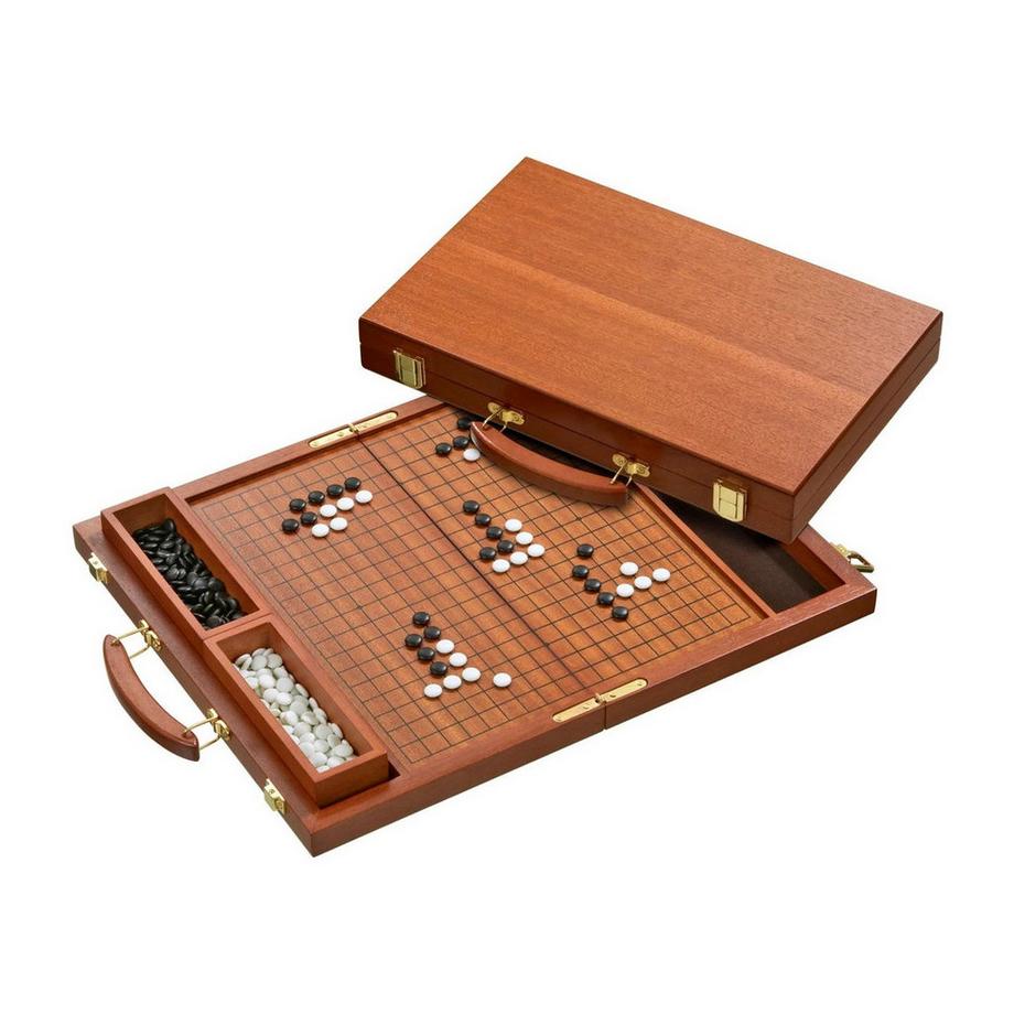 Philos  Spiele Go Mahagoni-Koffer 