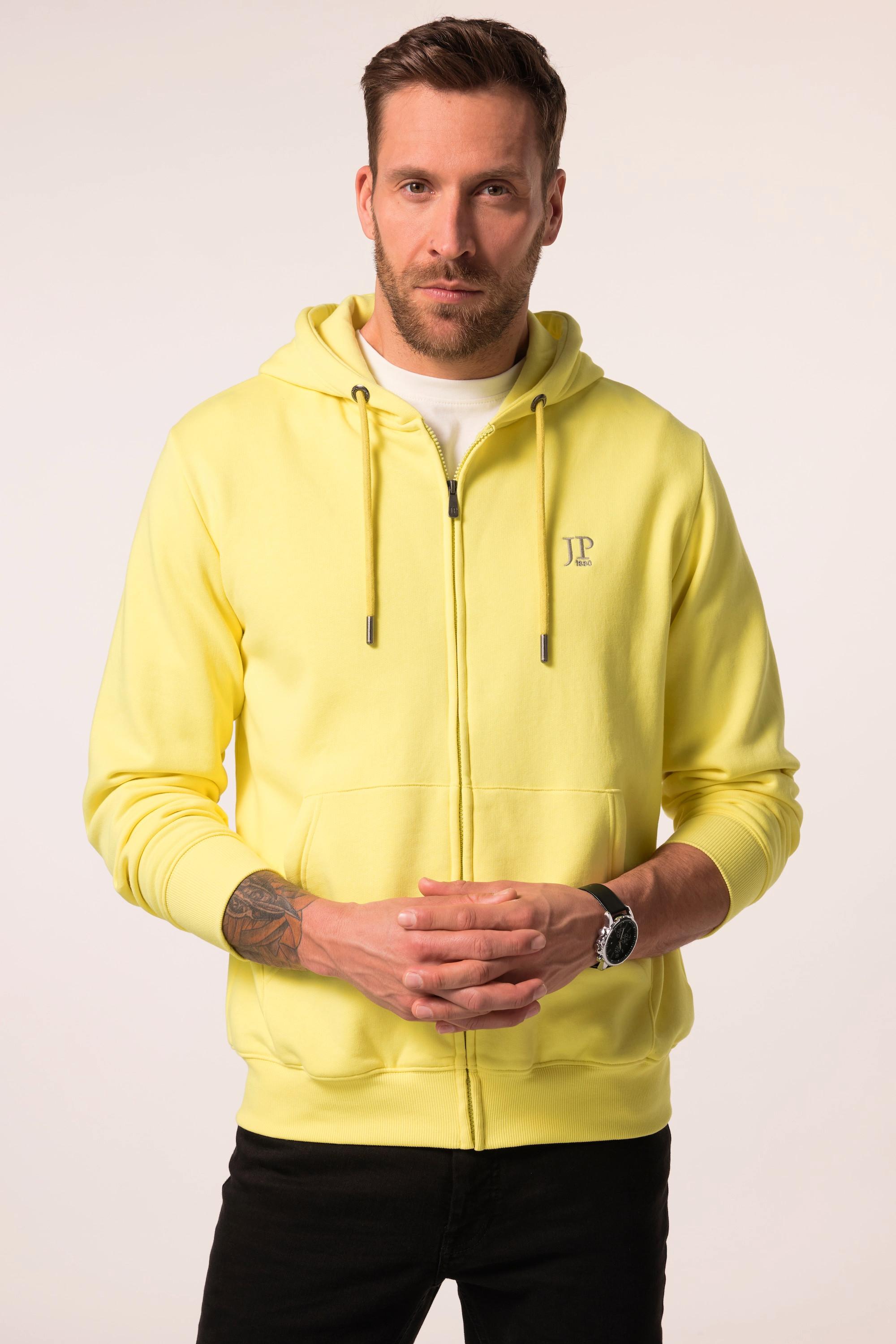 JP1880 Giacchetta di felpa con cappuccio e tasca a marsupio  