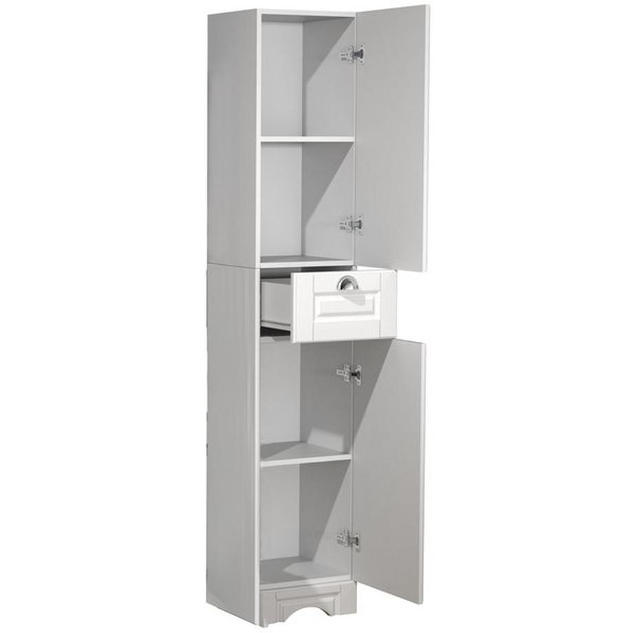 VCM Holz Badmöbel Badregal Badezimmer Badschrank Hochschrank Schublade Landhaus Casalo  