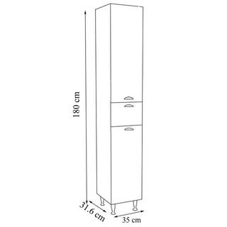 VCM Holz Badmöbel Badregal Badezimmer Badschrank Hochschrank Schublade Landhaus Casalo  