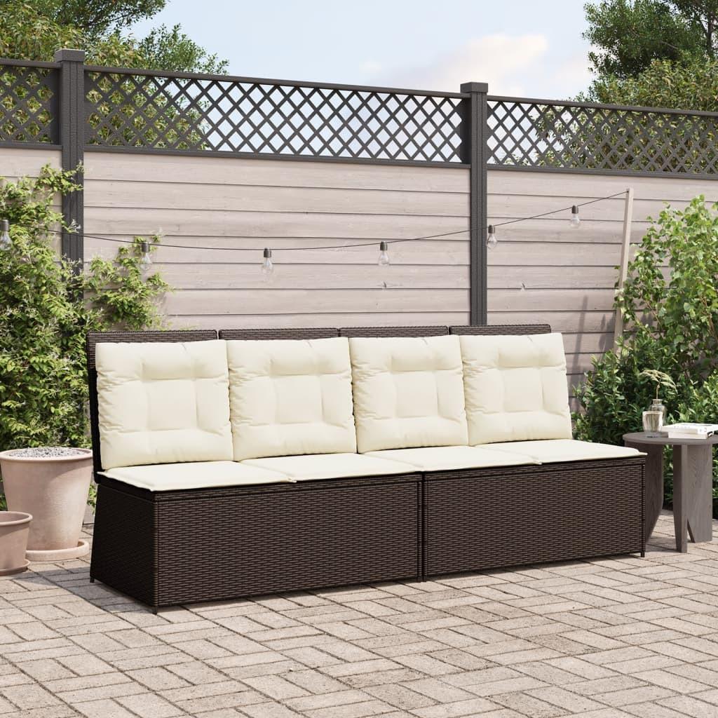 VidaXL Banc de jardin inclinable rotin synthétique  