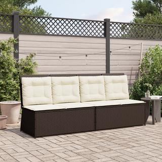 VidaXL Banc de jardin inclinable rotin synthétique  