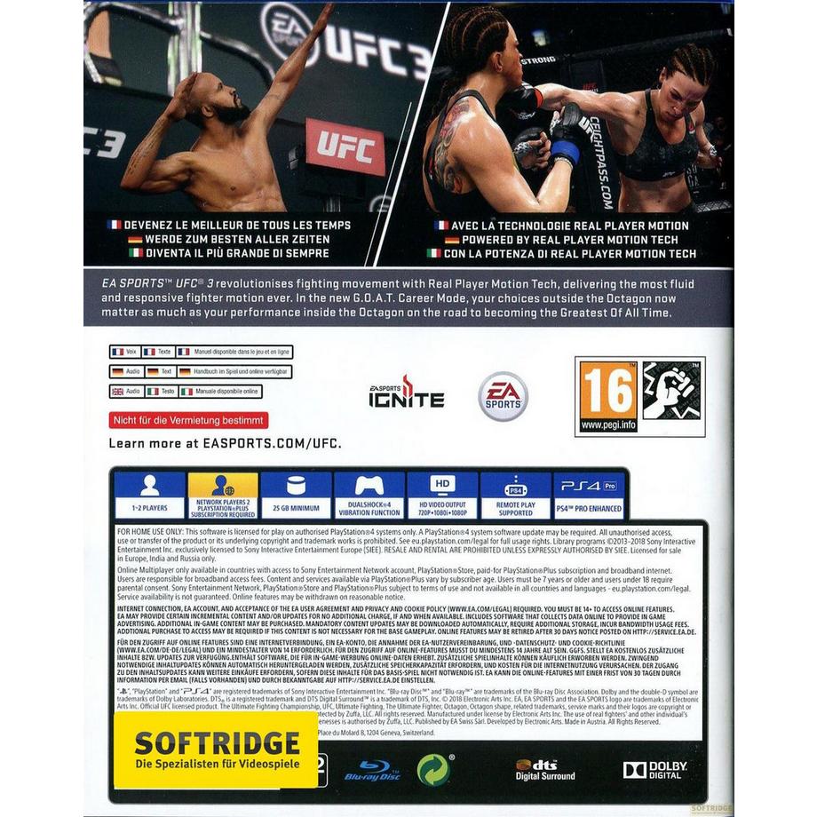 ELECTRONIC ARTS  PlayStation Hits: UFC 3 [PS4] (D) 