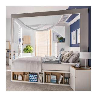 Calicosy Nachttisch mit 2en Schubladen und Holzplatte - 4you  