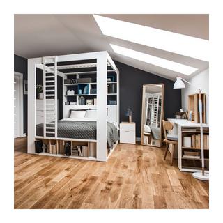 Calicosy Nachttisch mit 2en Schubladen und Holzplatte - 4you  