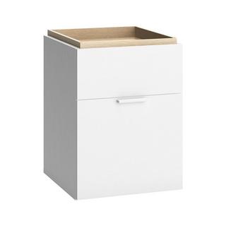 Calicosy Nachttisch mit 2en Schubladen und Holzplatte - 4you  