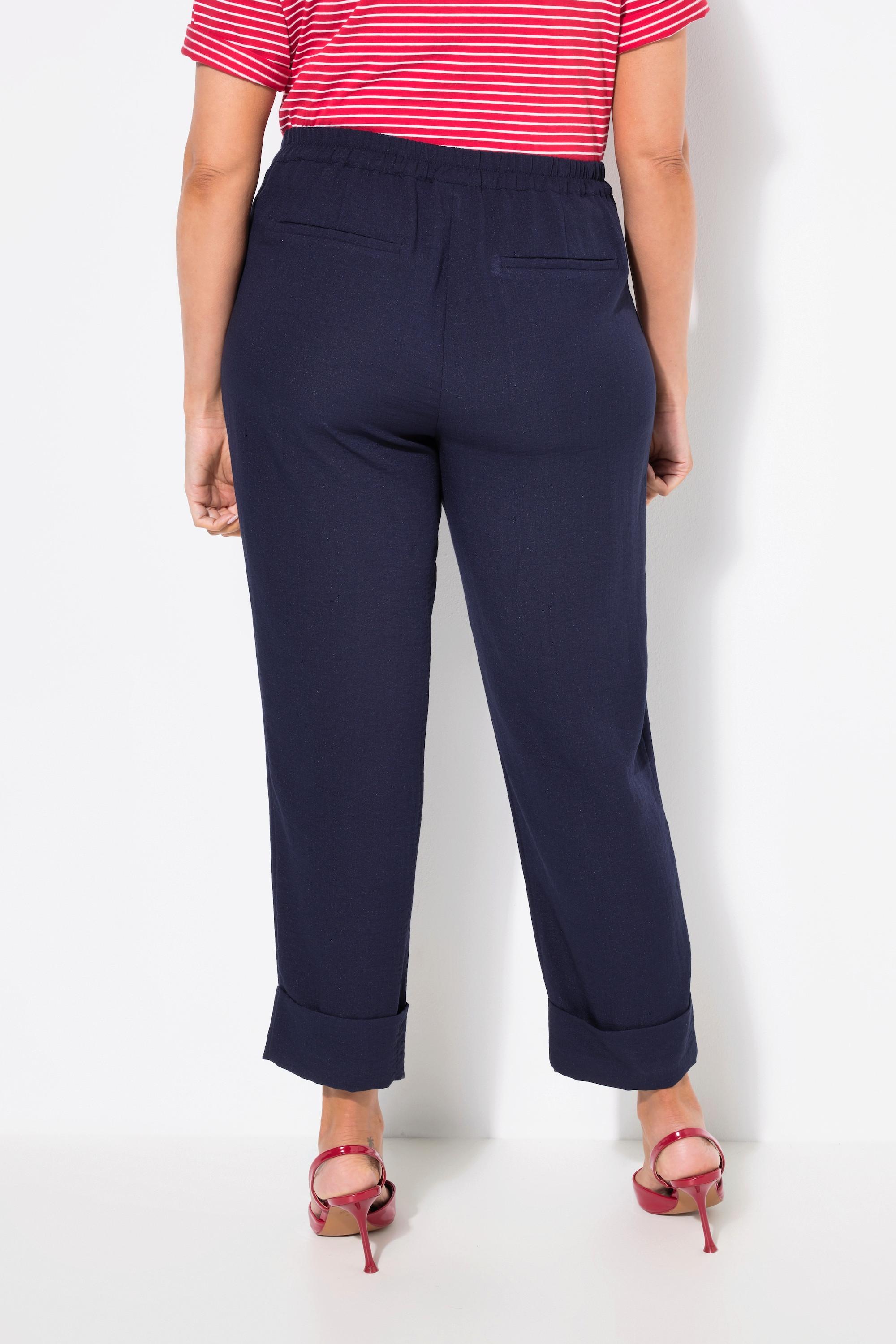 Ulla Popken Rena Pantaloni taglio corto gamba aderente pieghe  