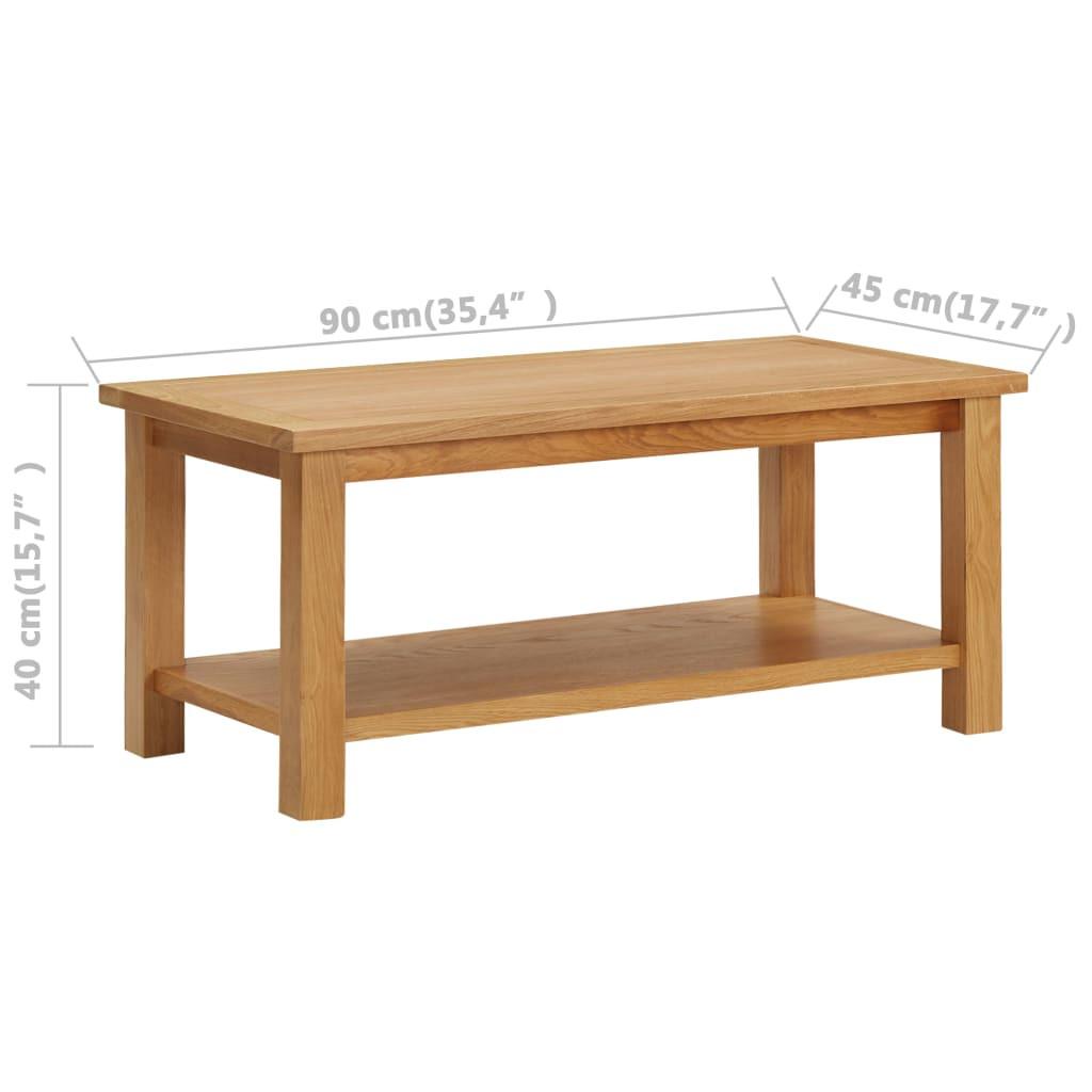 VidaXL Table basse bois de chêne  