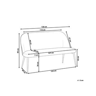 Beliani Canapé 2 places en Polyester Moderne OSBY  