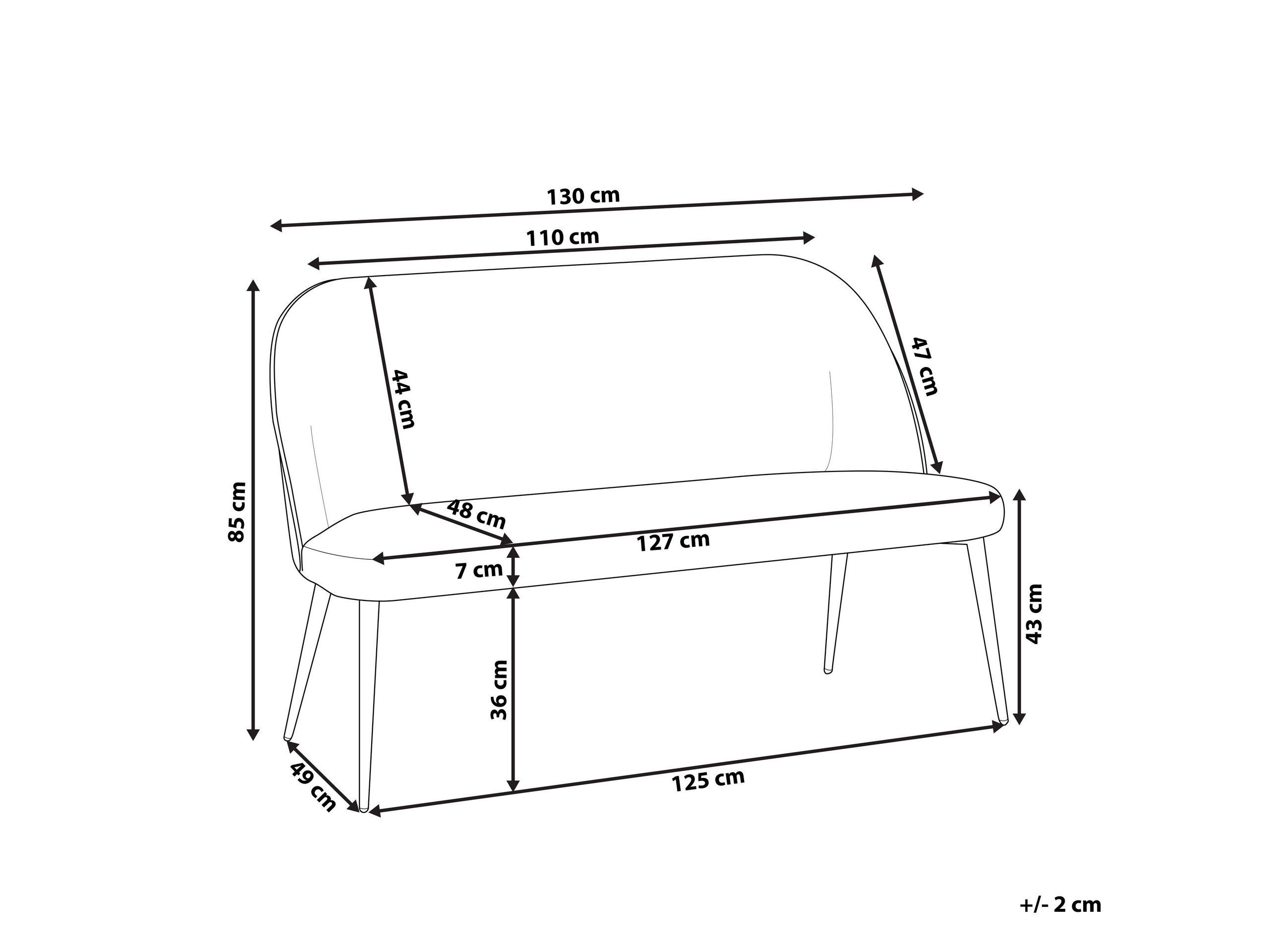 Beliani Canapé 2 places en Tissu Moderne OSBY  