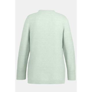 Ulla Popken  Pullover, Stehkragen, Kordel, Tasche, Langarm 