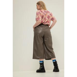 Studio Untold  Culottes in similpelle con taglio della gamba ampio e cintura elastica 