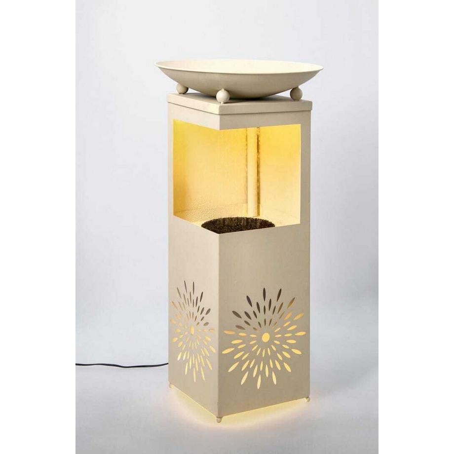 mutoni Fontaine de jardin Yuki avec lumière LED blanche 40x40  