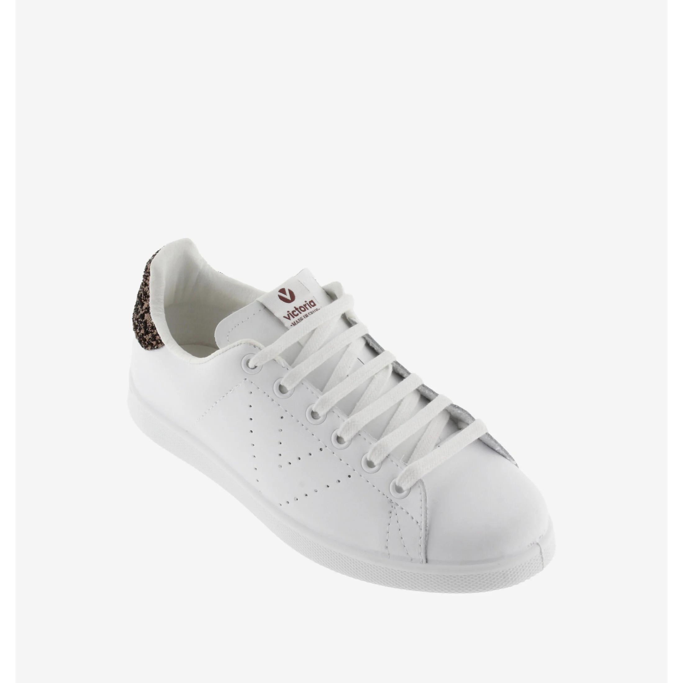 Victoria  sneakers da piel & glitter 