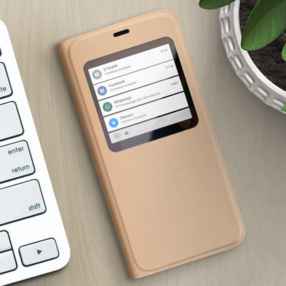 Avizar  Flip View Cover Galaxy A51 Gold 