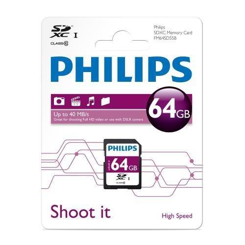 Image of PHILIPS Class 10 64 GB SDXC-Speicherkarte - 64 GB