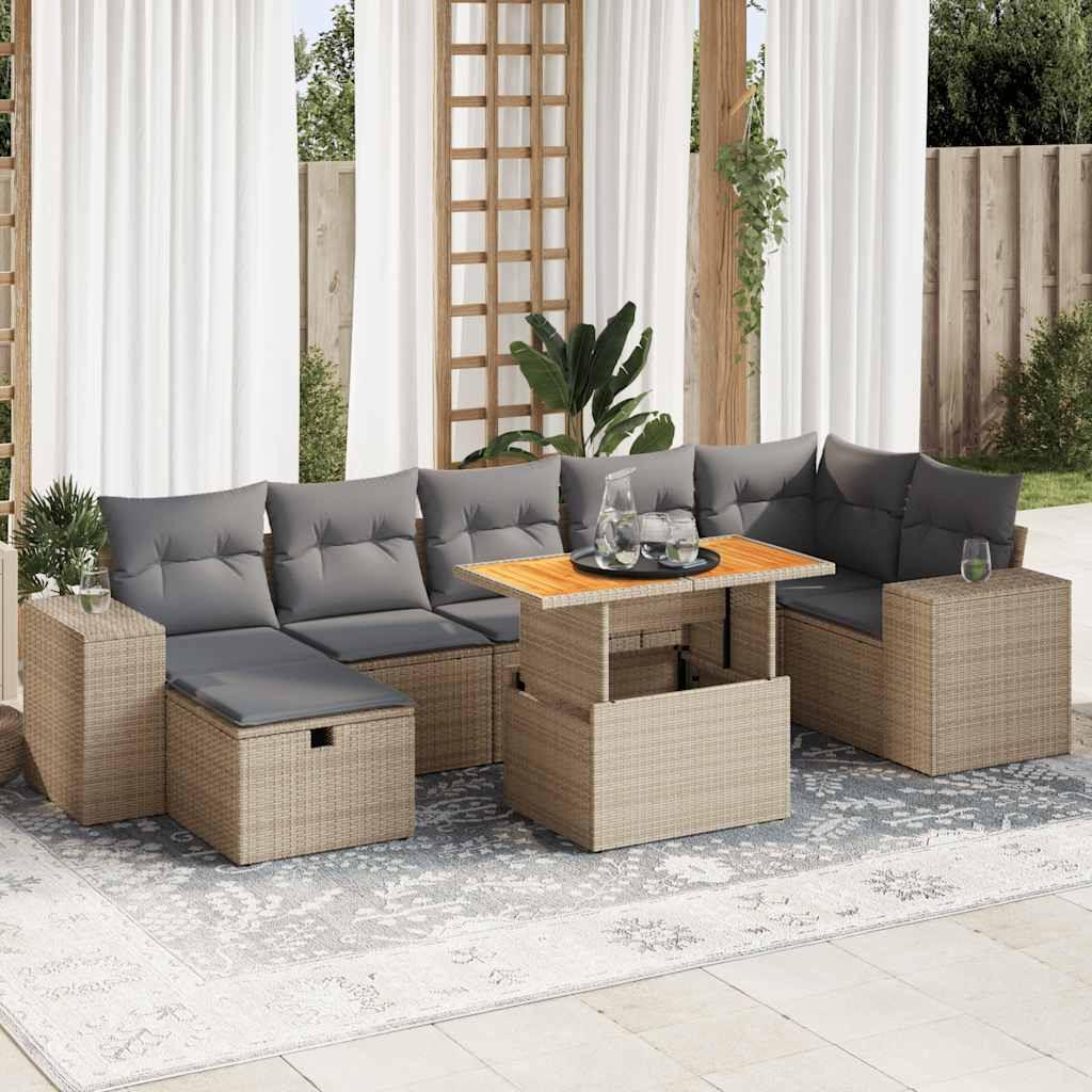 VidaXL set divano da giardino Polirattan  