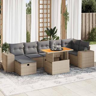 VidaXL set divano da giardino Polirattan  