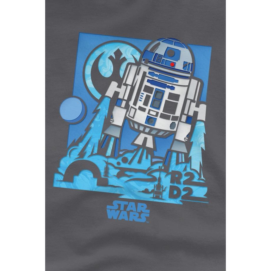 STAR WARS Star Wars Papercut R2-D2 Grafik T-Shirt  