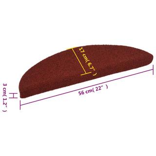 VidaXL Selbstklebende treppenmatten 10 stk. nadelvlies polypropylen  
