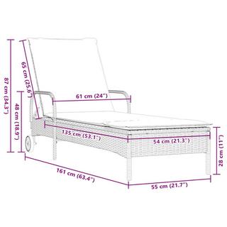 VidaXL Sonnenliege poly-rattan  