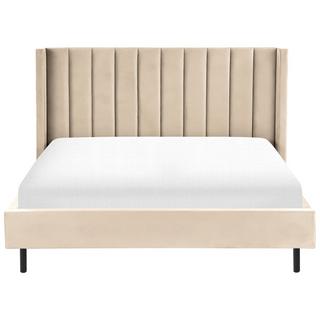 Beliani Bett mit Lattenrost aus Samtstoff Modern VILLETTE  