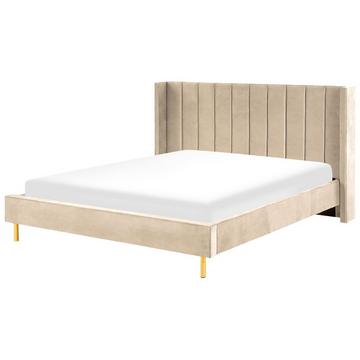 Bett mit Lattenrost aus Samtstoff Modern VILLETTE