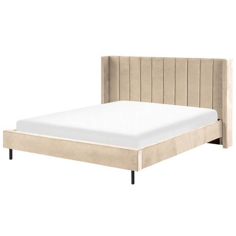 Beliani Bett mit Lattenrost aus Samtstoff Modern VILLETTE  