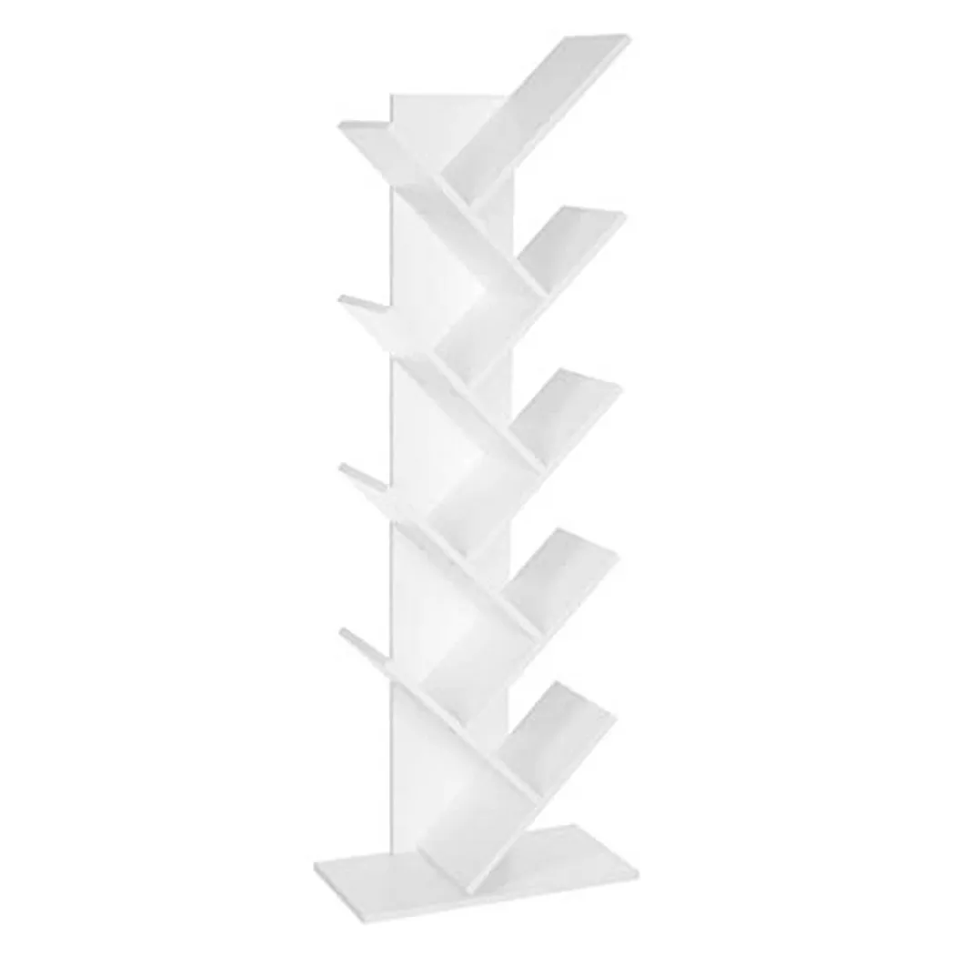 Pricenet - Libreria a forma di albero per gli amanti dei libri, design salvaspazio, 86cm, Blanco