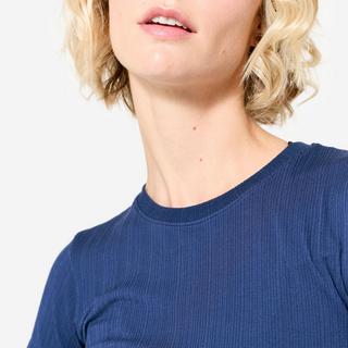 KIMJALY  T-shirt maniche corte donna aderente poliammide 