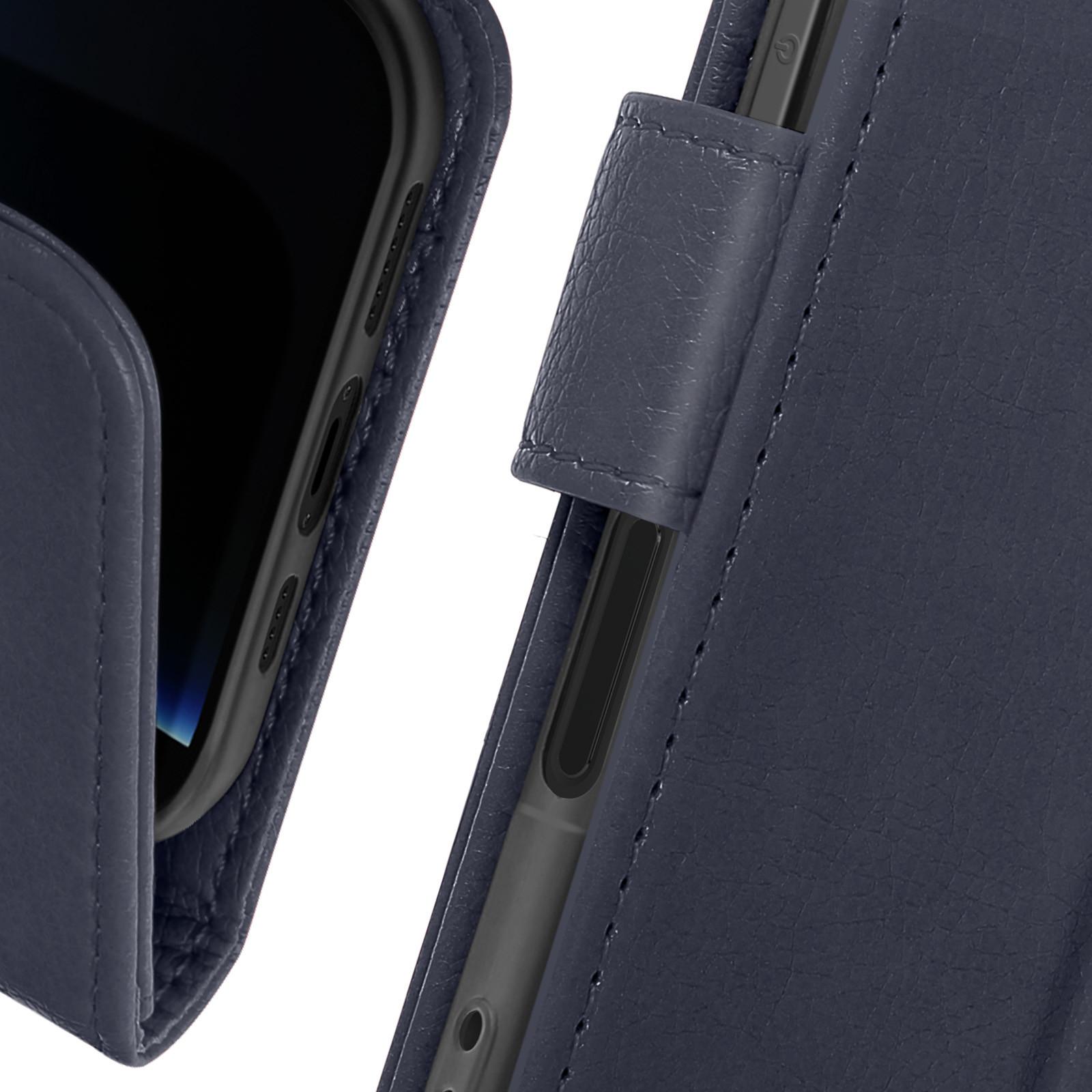 Avizar  Étui Clapet iPhone 16 Pro Max Bleu Nuit 