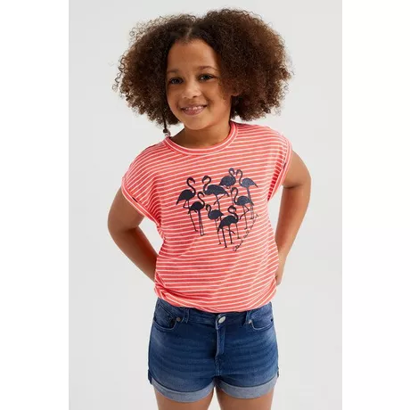 WE Fashion  T-shirt rayé à application pailletée 