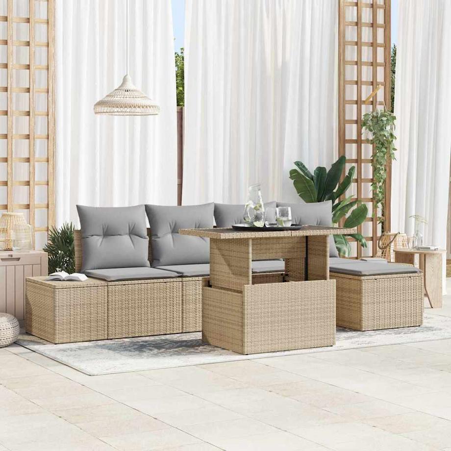 VidaXL Ensemble de canapé de jardin poly rattan  