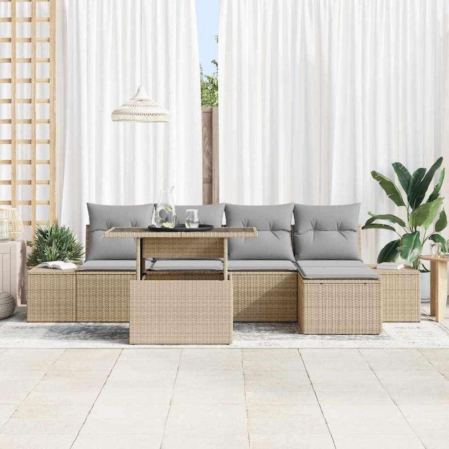 VidaXL Ensemble de canapé de jardin poly rattan  
