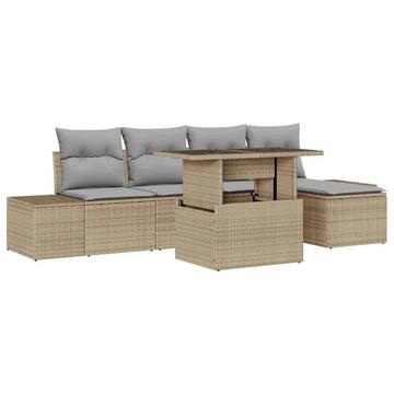Gartensofa-set poly-rattan
