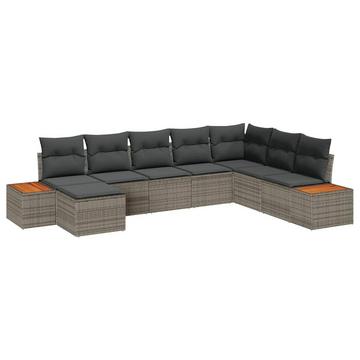 Gartensofa-set poly-rattan