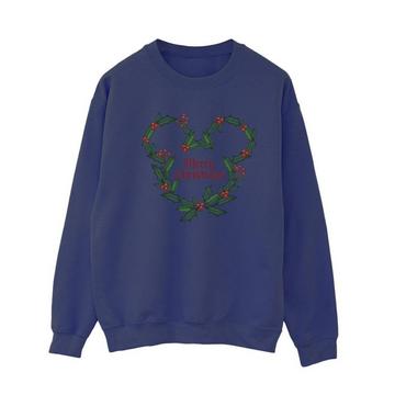 Mickey Mouse Merry Christmas Holly Sweatshirt