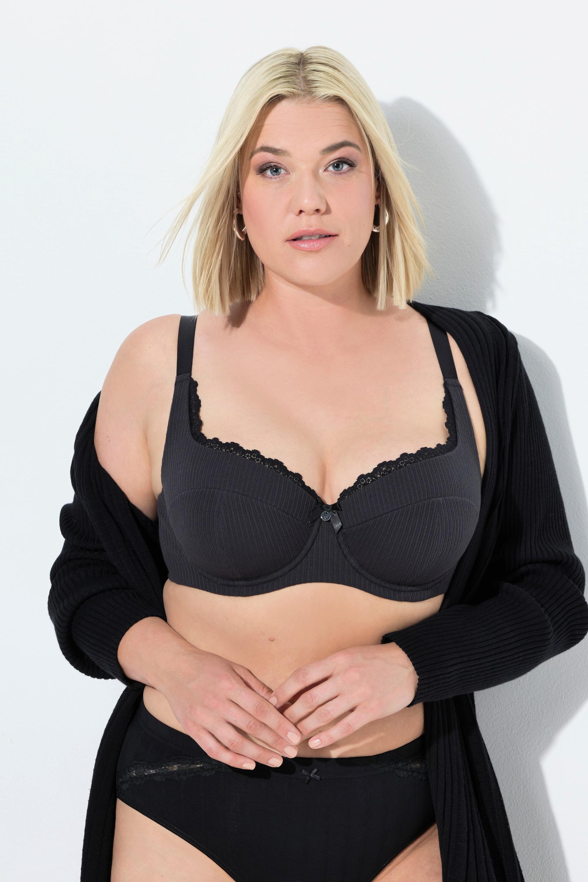 Ulla Popken Soutien-gorge balconnet Coques souples Ajour  