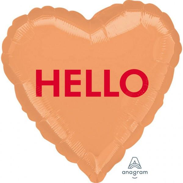 Anagram  Ballon Mylar Coeur "HELLO" 