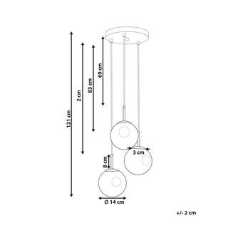 Beliani Lampe suspension en Verre Moderne RALFES  