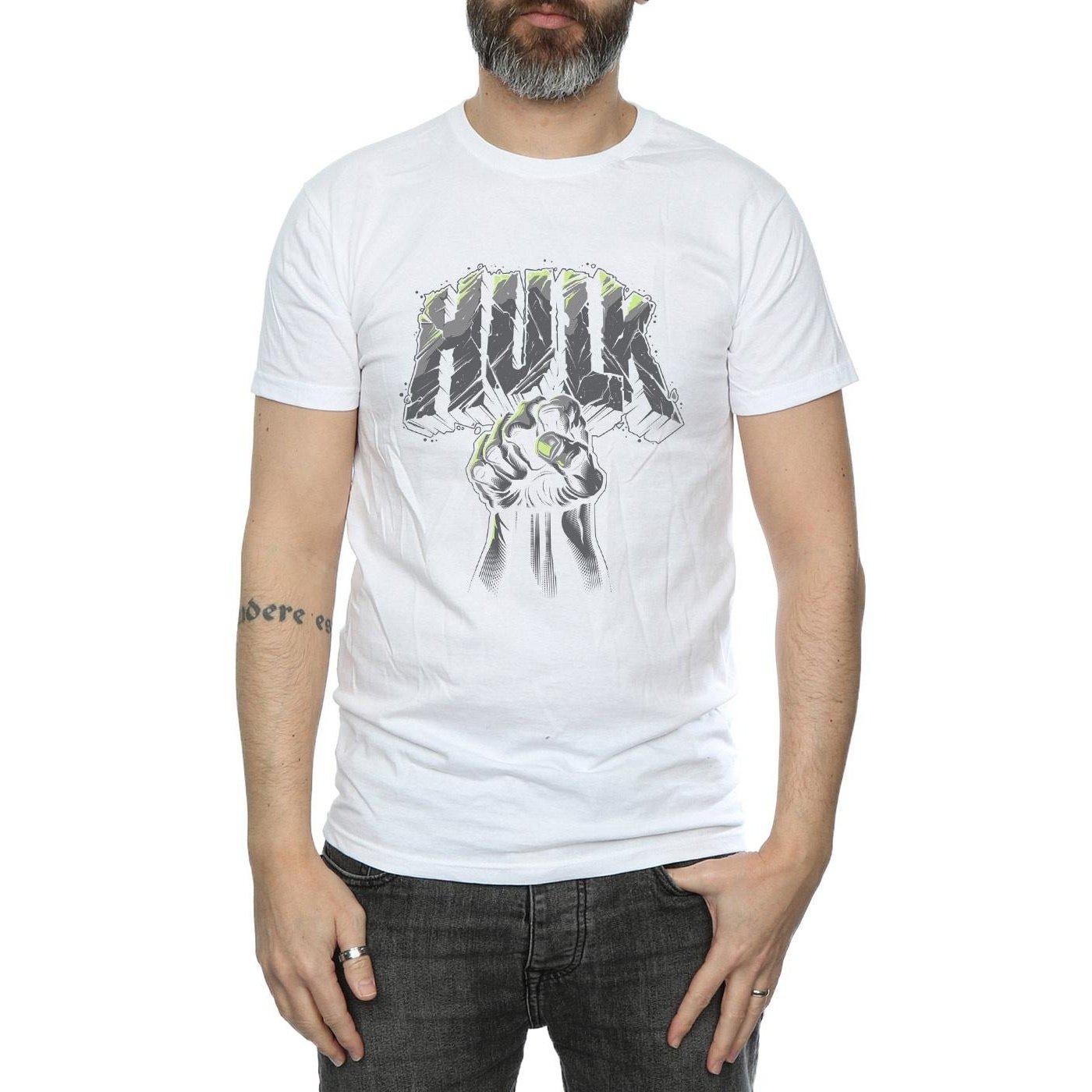 MARVEL T-Shirt Stampa Grafica Pugno di Hulk  