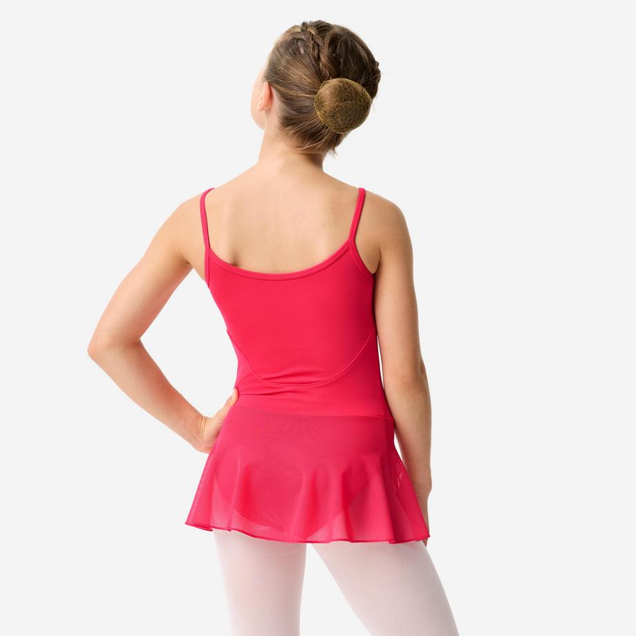 DOMYOS  Ballett-Trikot für Mädchen, Dunkelrosa 