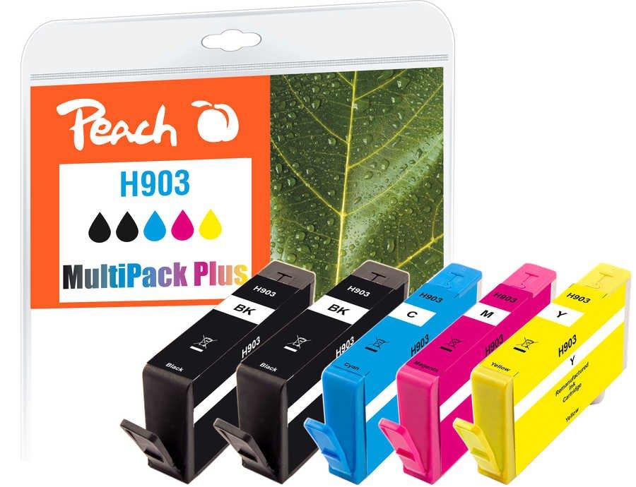 Peach  PI300-858 cartouche d'encre 5 pièce(s) Compatible Rendement standard Noir, Cyan, Magenta, Jaune 