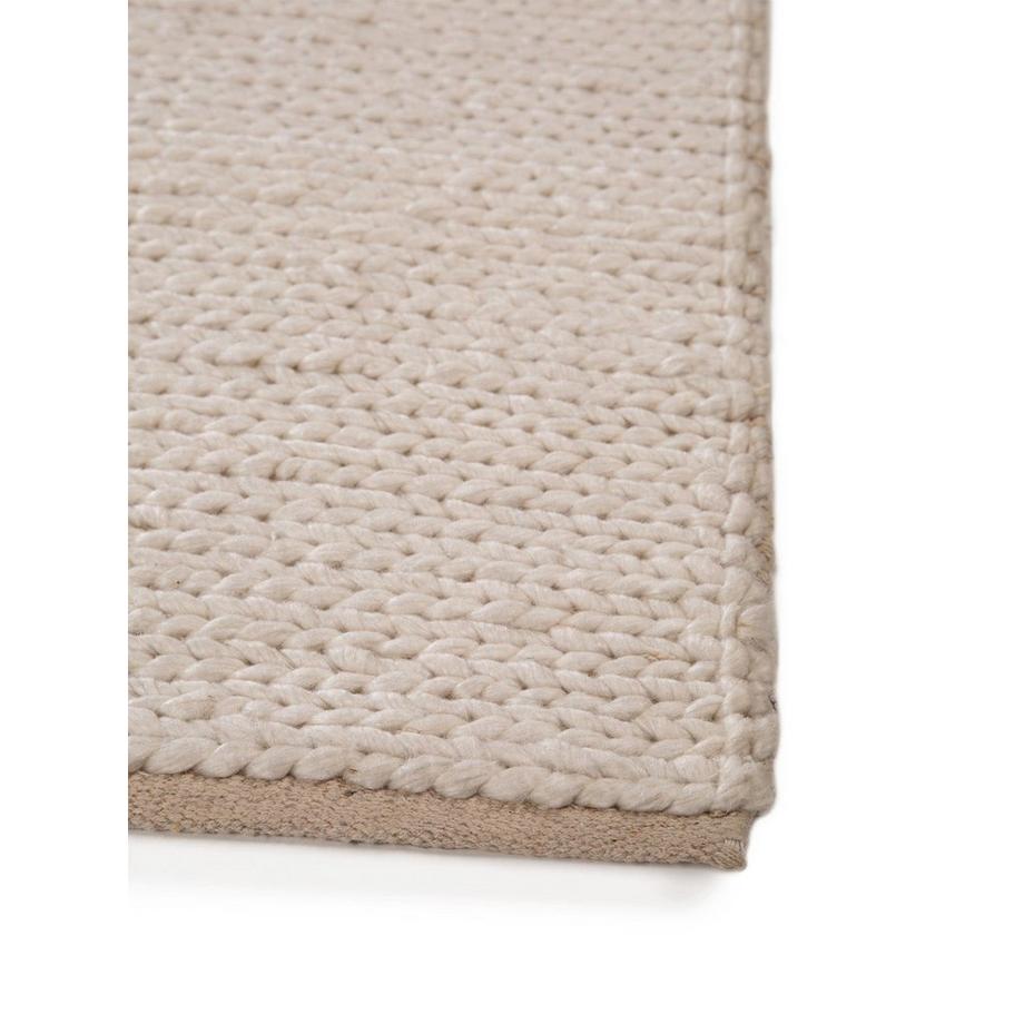 Benuta Tapis de laine Uno Crème  