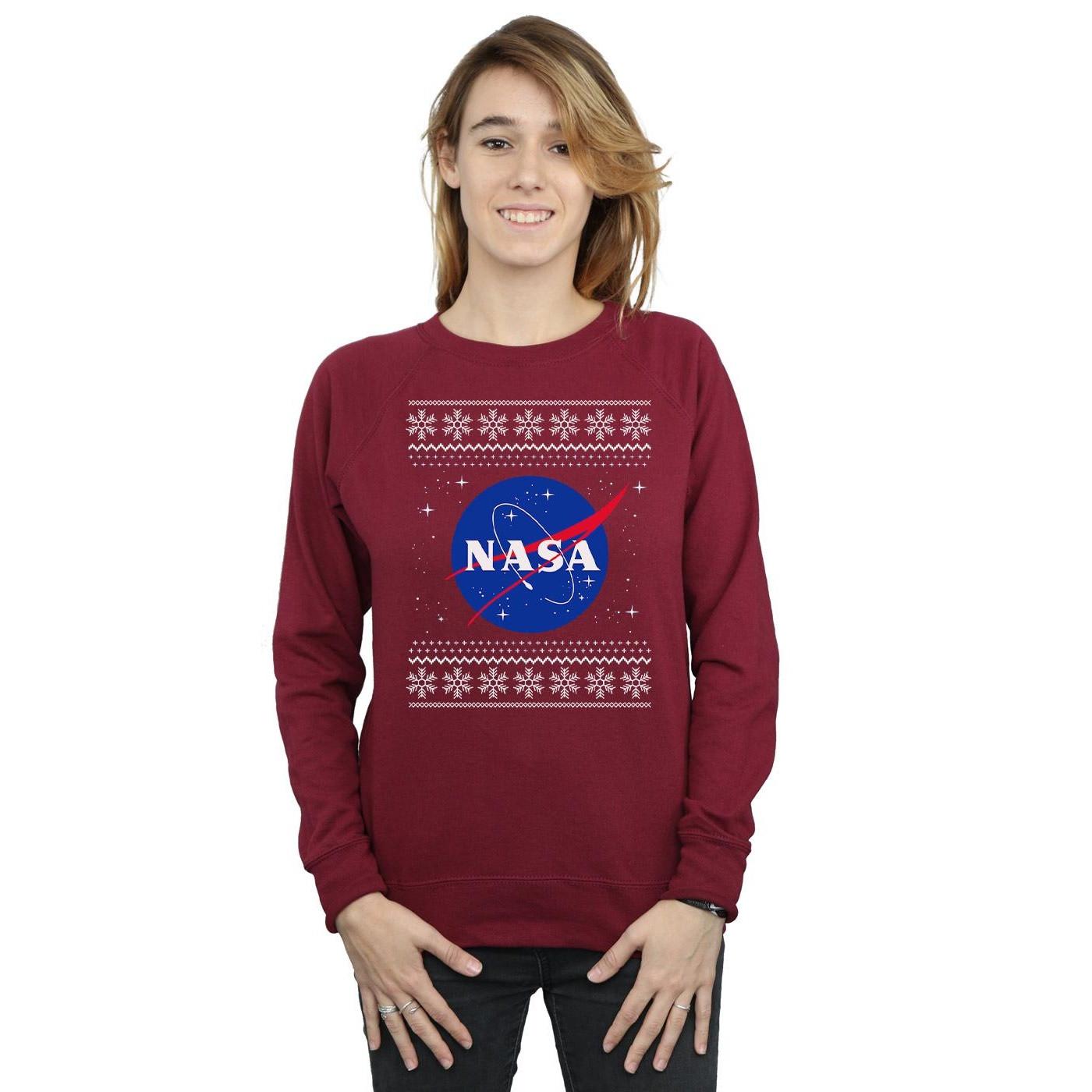 Nasa Stampa Natalizia Regular Fit Felpa  
