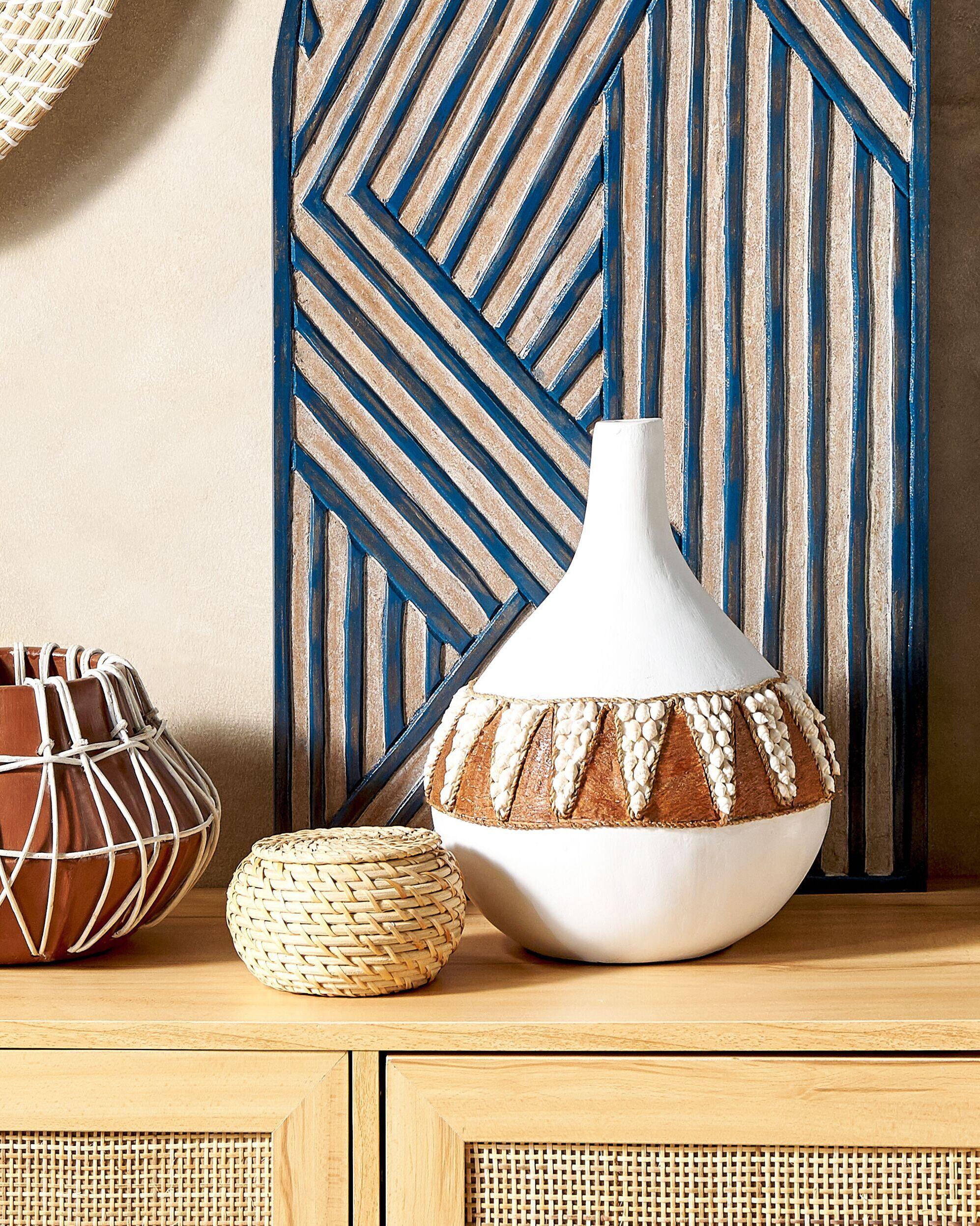 Beliani Vase décoratif en Terre cuite Boho SIMPANG  