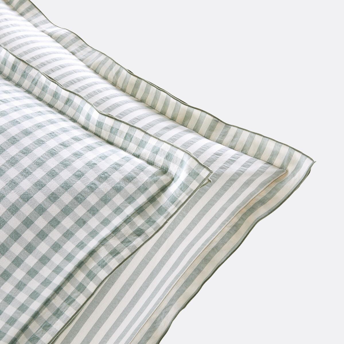 La Redoute Intérieurs Cottage Quadri Righe Seersucker Federa  