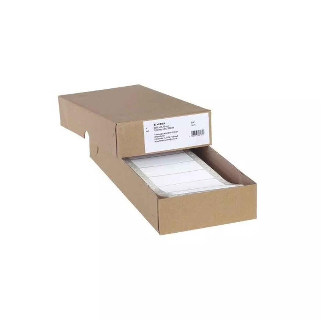 HERMA – Etiketten 1-bah. 88,90×35,7mm 8161 weiss, endlos 2000 Stück, One Size