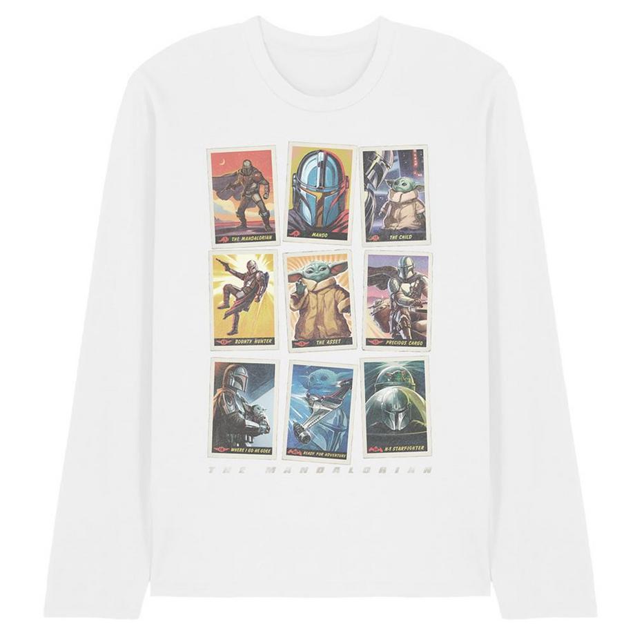 Trading Card Grid T-Shirt, Langärmlig